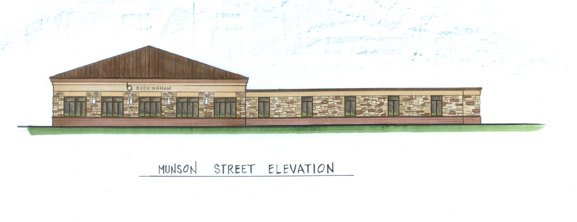 Canton New Building - Munson Street Elevation